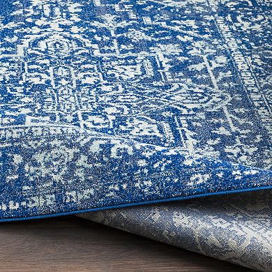 Decor 140 Astra Dark Blue Distressed Traditional Rug