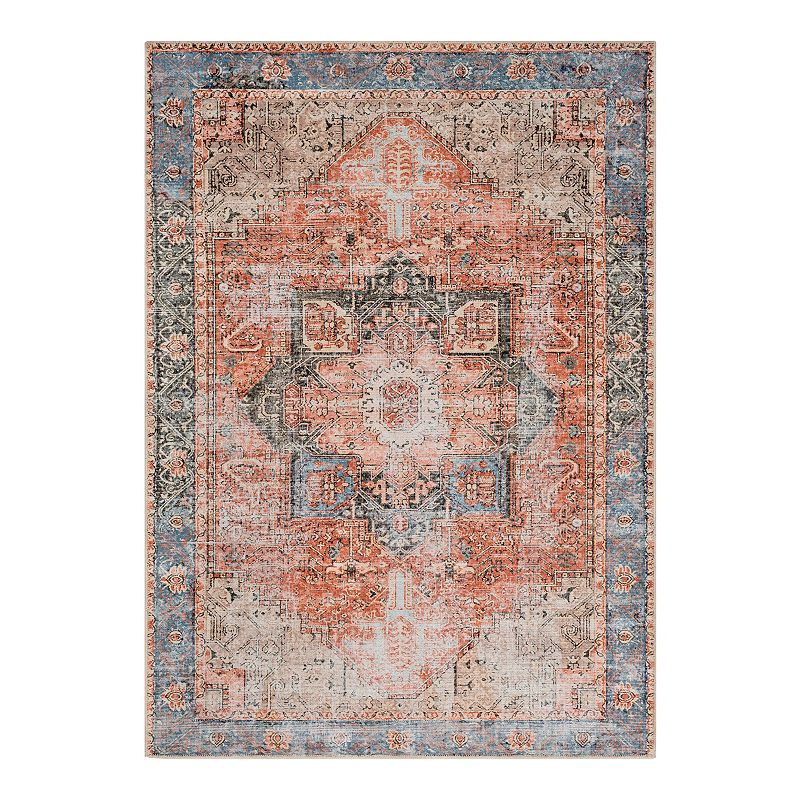 Decor 140 Almira Distressed Medallion Rug, Brown, 2.5X14 Ft