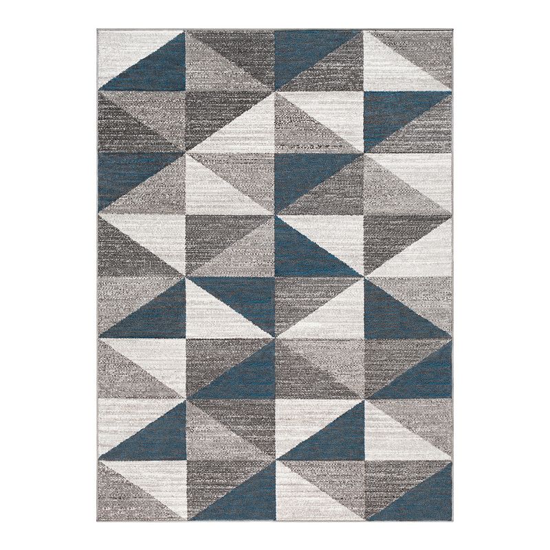 Decor 140 Marseille Geometric Rug, Grey, 5Ft Sq