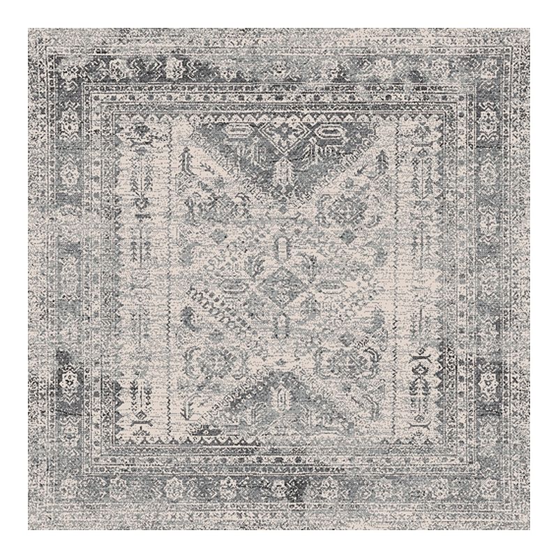 Decor 140 Marseille Distressed Traditional Rug, Grey, 5Ft Sq