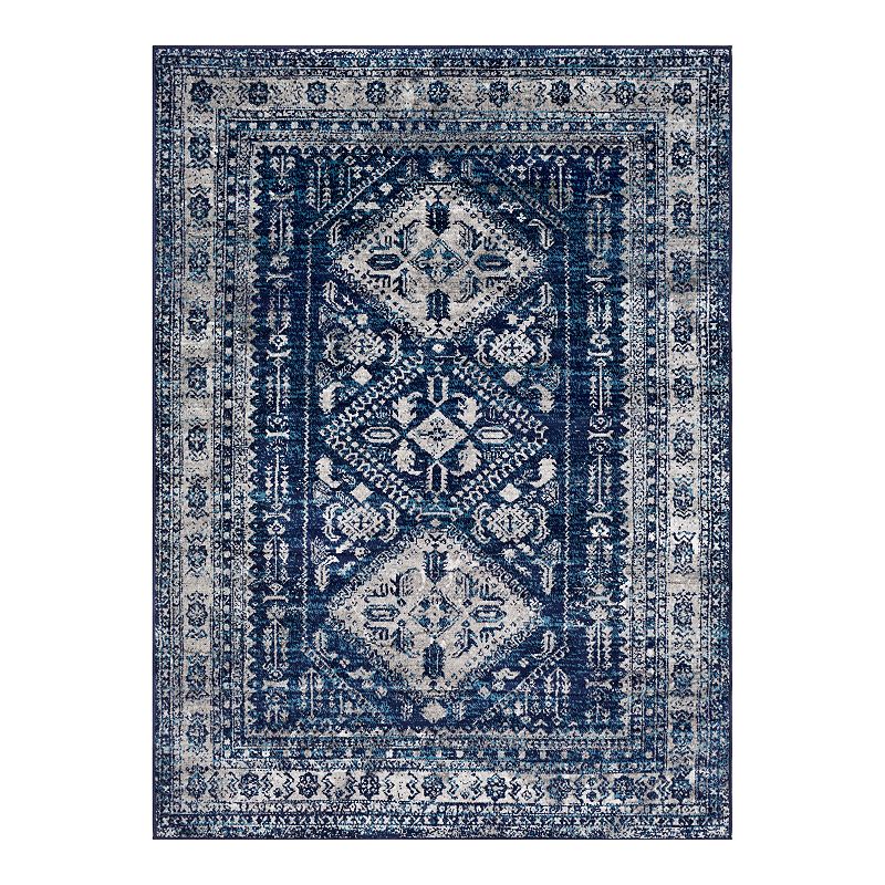 Decor 140 Marseille Updated Traditional Rug, Blue, 5Ft Sq