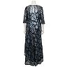 Plus Size Le Bos Metallic Embroidered High-Low Evening Dress