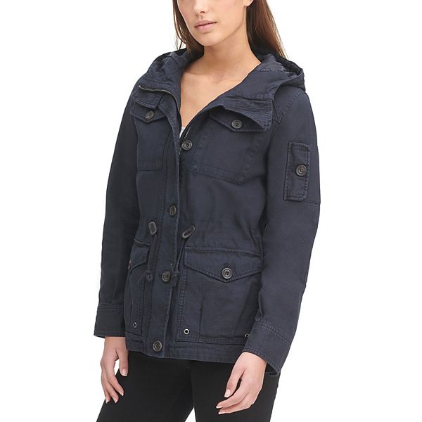 Women's hooded 2025 military style jacket