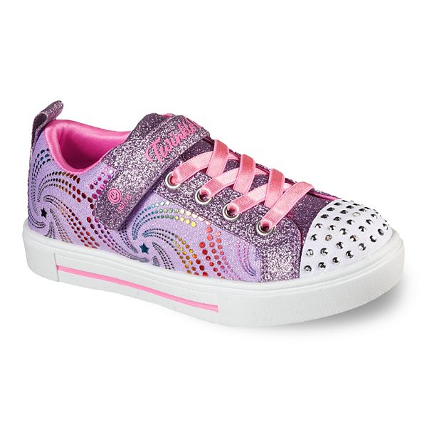 Skechers Girls' Twinkle Toes High Tops Emojis Sparkle Dust Blue/Multi Size  1