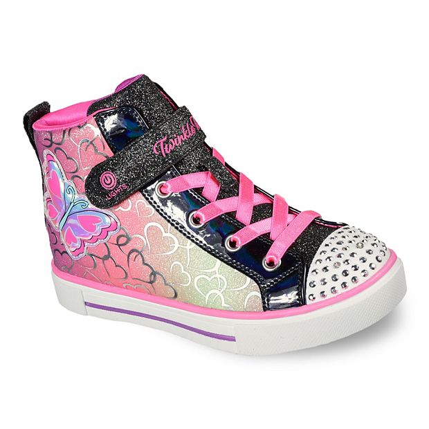 Skechers® Twinkle Toes Magic-Tastic Girls' Light Up High Top Shoes
