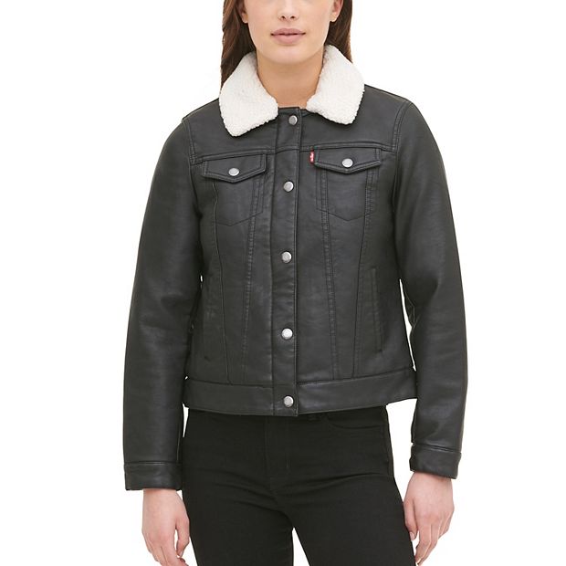 Kohl's levi's faux hot sale leather jacket