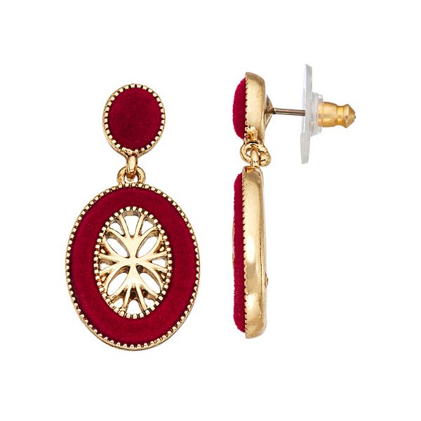 Kohls hot sale red earrings