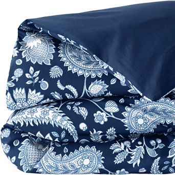 Lands' End Supima Cotton Sateen Print Duvet Cover