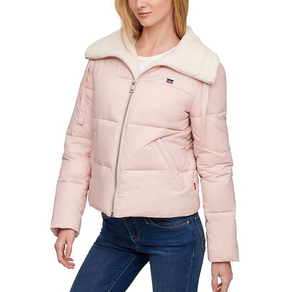 Women's Levi's® Nylon Quilted Sherpa Lined Puffer Jacket