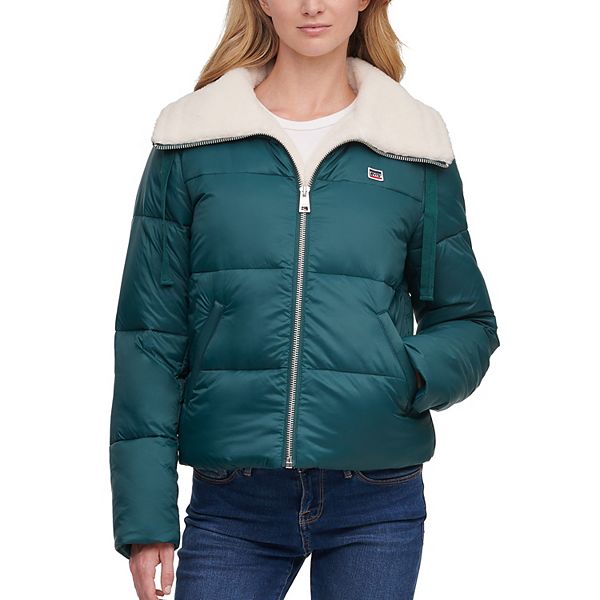 Women's Levi's® Nylon Quilted Sherpa Lined Puffer Jacket