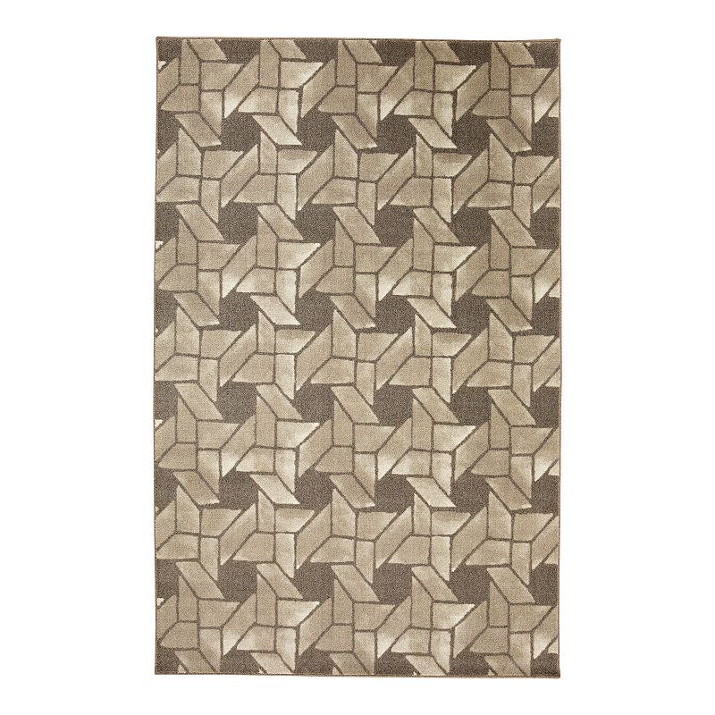 Mohawk Home Prismatic EverStrand Linked Geo Rug, Grey, 5X7 Ft