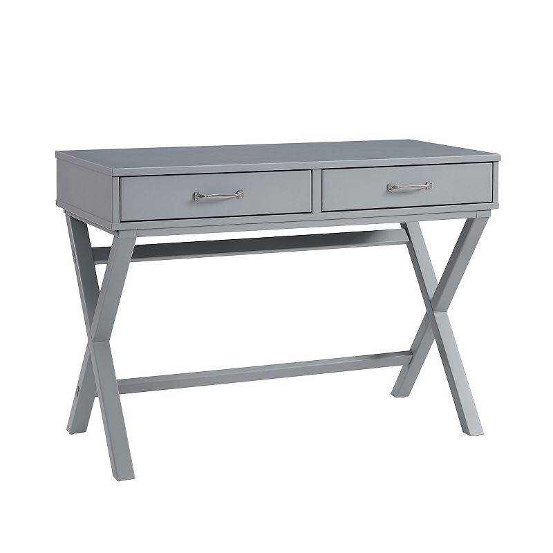 Linon Penney 2-Drawer Desk, Grey