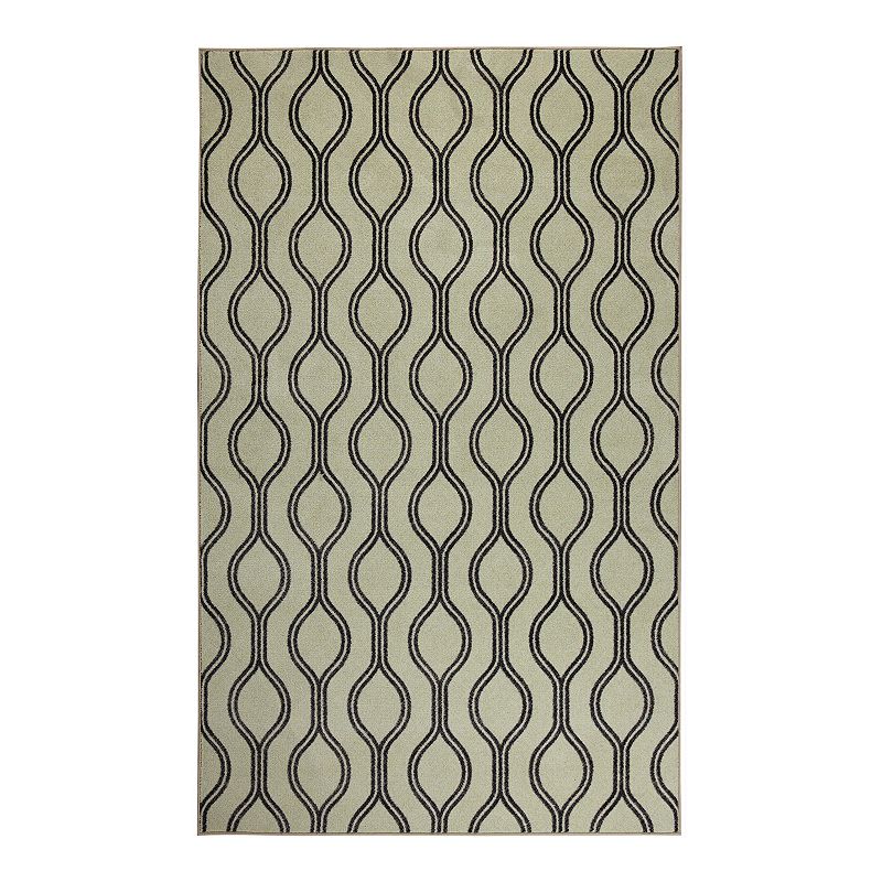 Mohawk Home Prismatic EverStrand Ogee Fret Rug, Beig/Green, 5X7 Ft