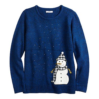 Women's Croft & Barrow® Holiday Crewneck Sweater