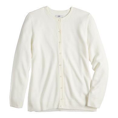 Women's Croft & Barrow® Essential Button-Front Cardigan