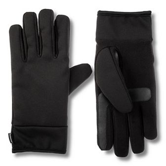Men's isotoner Lined Water Repellent Stretch Tech Fleece Gloves
