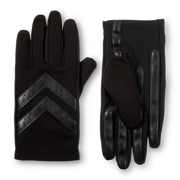 Men's isotoner Lined Water Repellent Heritage Stretch Chevron Gloves