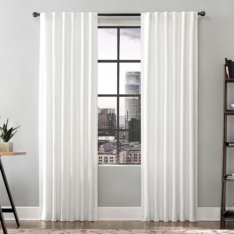 Scott Living Renato Linen Blend Semi-Sheer Back Tab 1-panel Window Curtain,