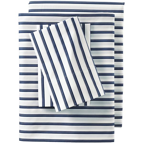 Lands' End 200 Thread Count Percale Print Sheet Set or Pillowcases