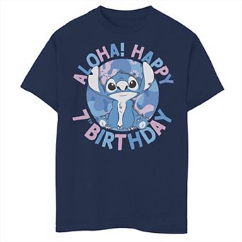 Disney's Lilo & Stitch Boys 8-20 Happy 7th Birthday Graphic Tee