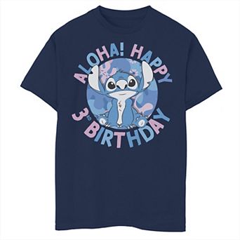 Disney's Lilo & Stitch Boys 8-20 Happy 3rd Birthday Graphic Tee