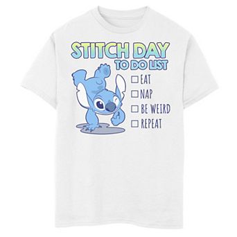 Disney's Lilo & Stitch Boys 8-20 6/26 Stitch Day To Do List Graphic Tee