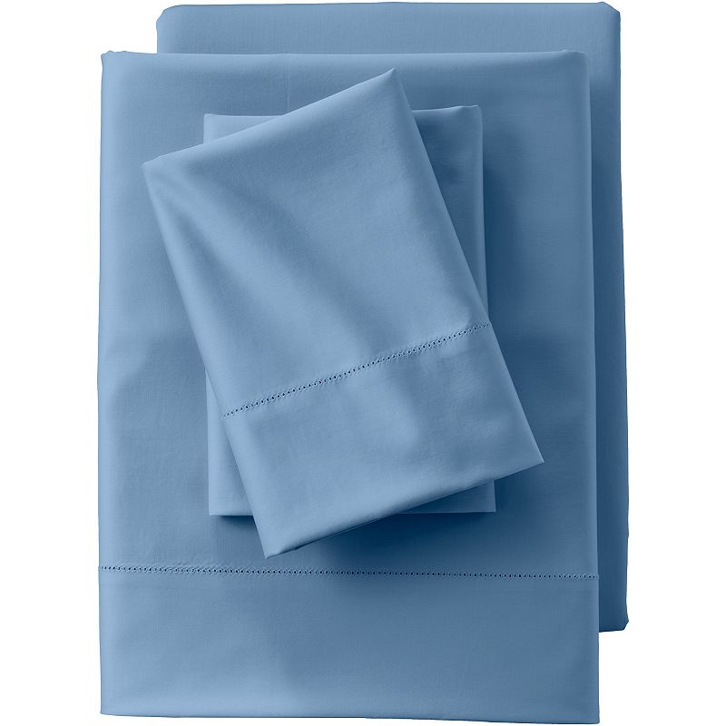 Lands End 700 Thread Count Supima Cotton Sateen Sheet Set and Pillowcases,