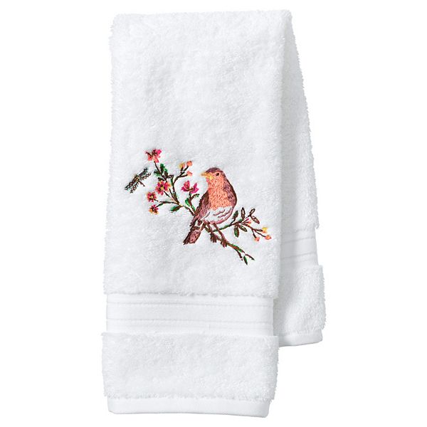 Embroidered Holiday Towel Nativity Poinsettia — Ingalls Homestead
