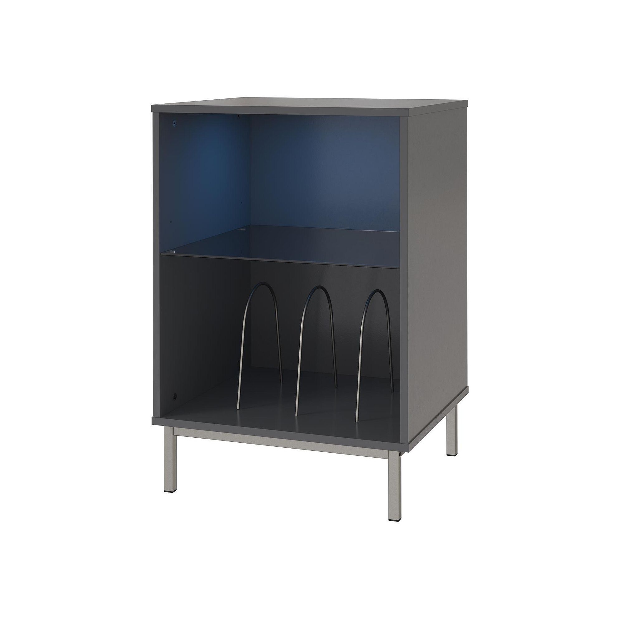 Ameriwood Home Lumina Turntable Stand, Grey Gray