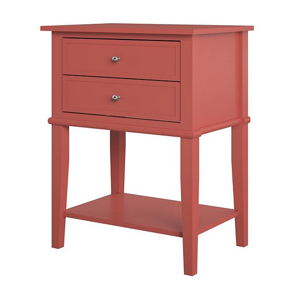 Ameriwood Home Franklin Accent Table with 2 Drawers - Terracotta