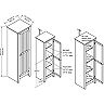 Ameriwood Home Milford Single Door Storage Pantry Cabinet