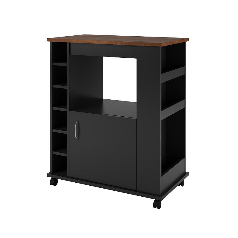 18935612 Ameriwood Home Williams Kitchen Cart, Black sku 18935612