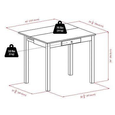 Winsome Perrone High Drop Leaf Dining Table