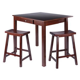 Winsome Perrone High Drop Leaf Bar Table 3 pc Set