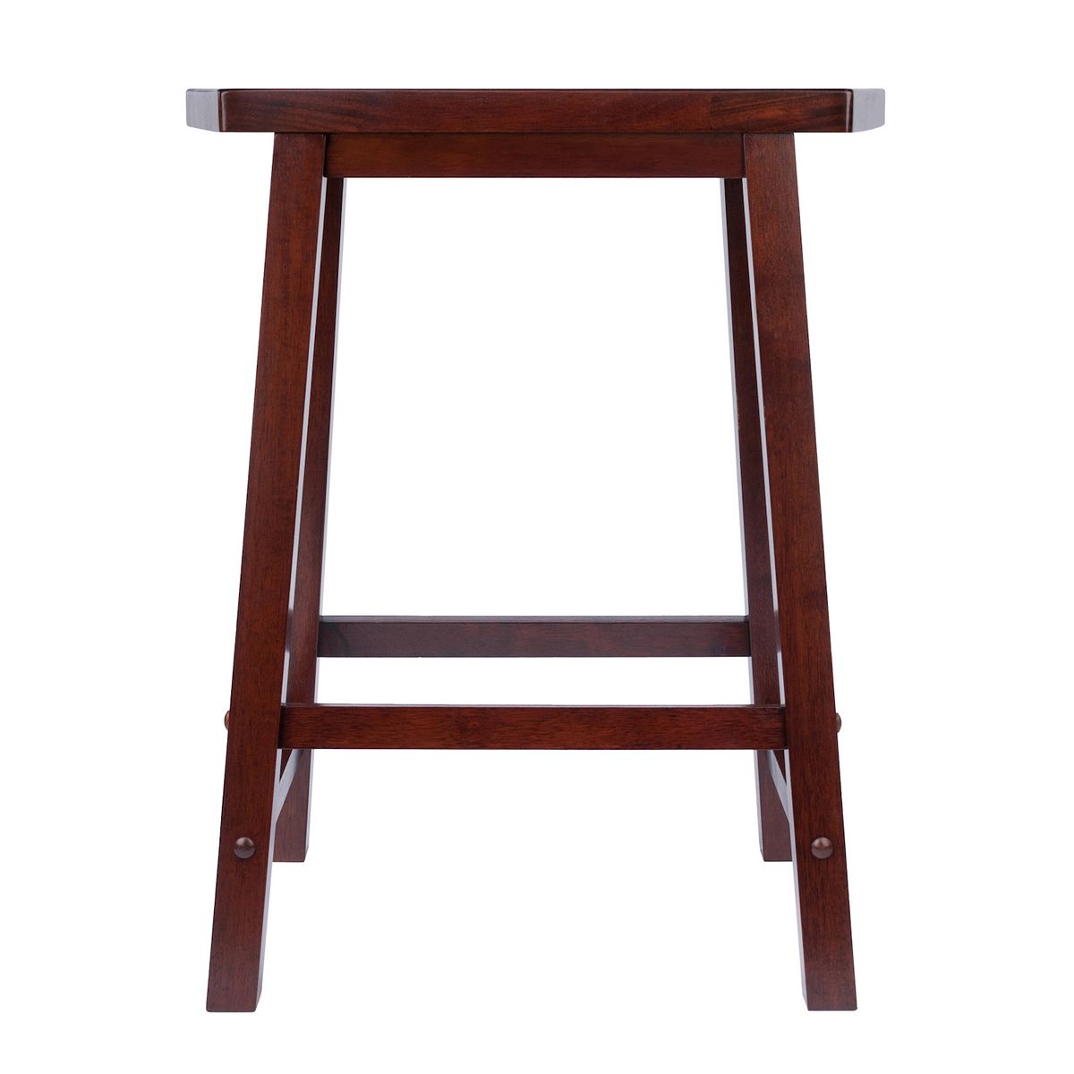 Front view of dark wood Winsome Katashi counter stool