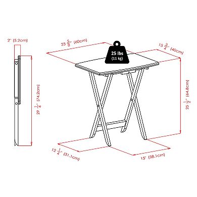 Winsome Dorian Snack Tray Table 5-piece Set