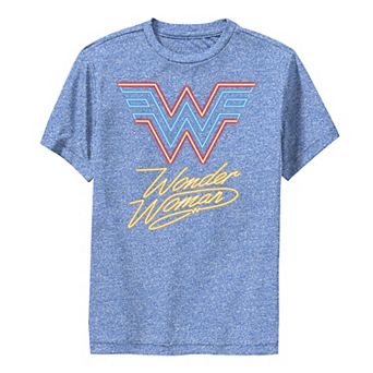 Boys 6-20 Wonder Woman Neon Lights Neon Line Art Tee