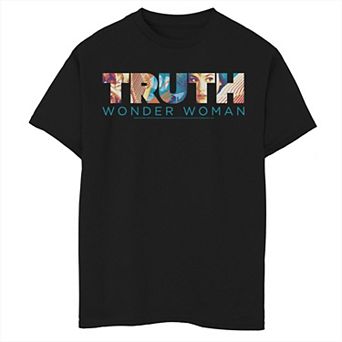 Boys 6-20 Wonder Woman Truth Text Fill Graphic Tee