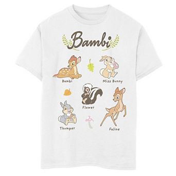 Disney's Bambi Boys 8-20 Characters Graphic Tee