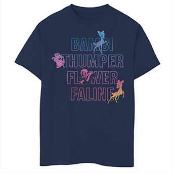Disney's Bambi Boys 8-20 Group Name Stack Gradient Tee