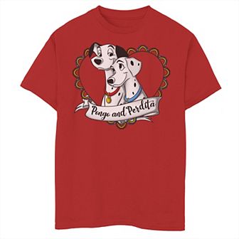 Disney's 101 Dalmatians Boys 8-20 Pongo And Perdita Gradient Heart Tee