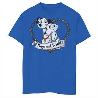 Disney's 101 Dalmatians Boys 8-20 Pongo And Perdita Gradient Heart Tee