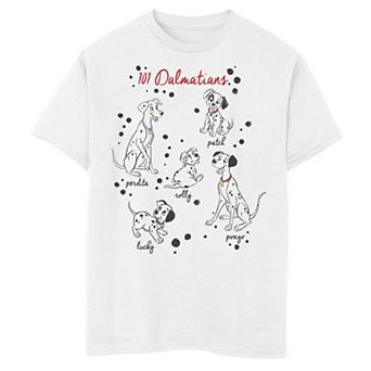 Disney's 101 Dalmatians Boys 8-20 Puppy Names Graphic Tee