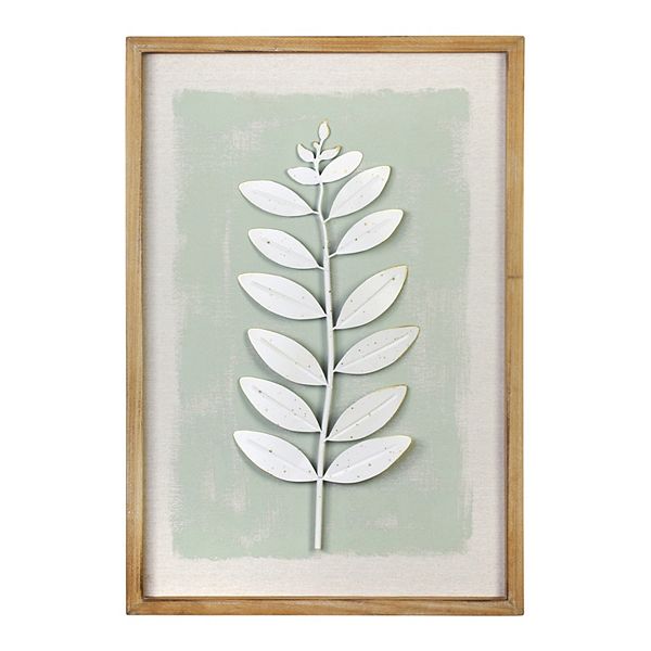 Stratton Home Decor Framed Green Leaf Wall Art