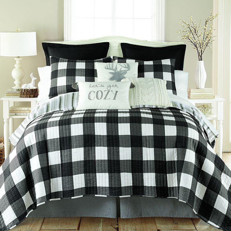 Levtex Home Camden Quilt Set, Black, Full/Queen