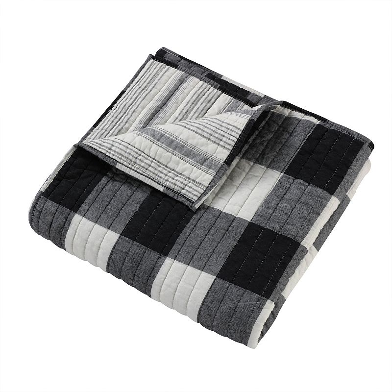 70151675 Levtex Home Camden Quilted Throw, Black sku 70151675