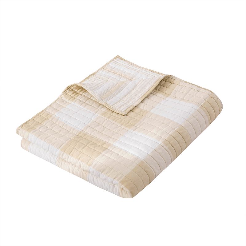 Levtex Home Camden Quilted Throw, Beig/Green