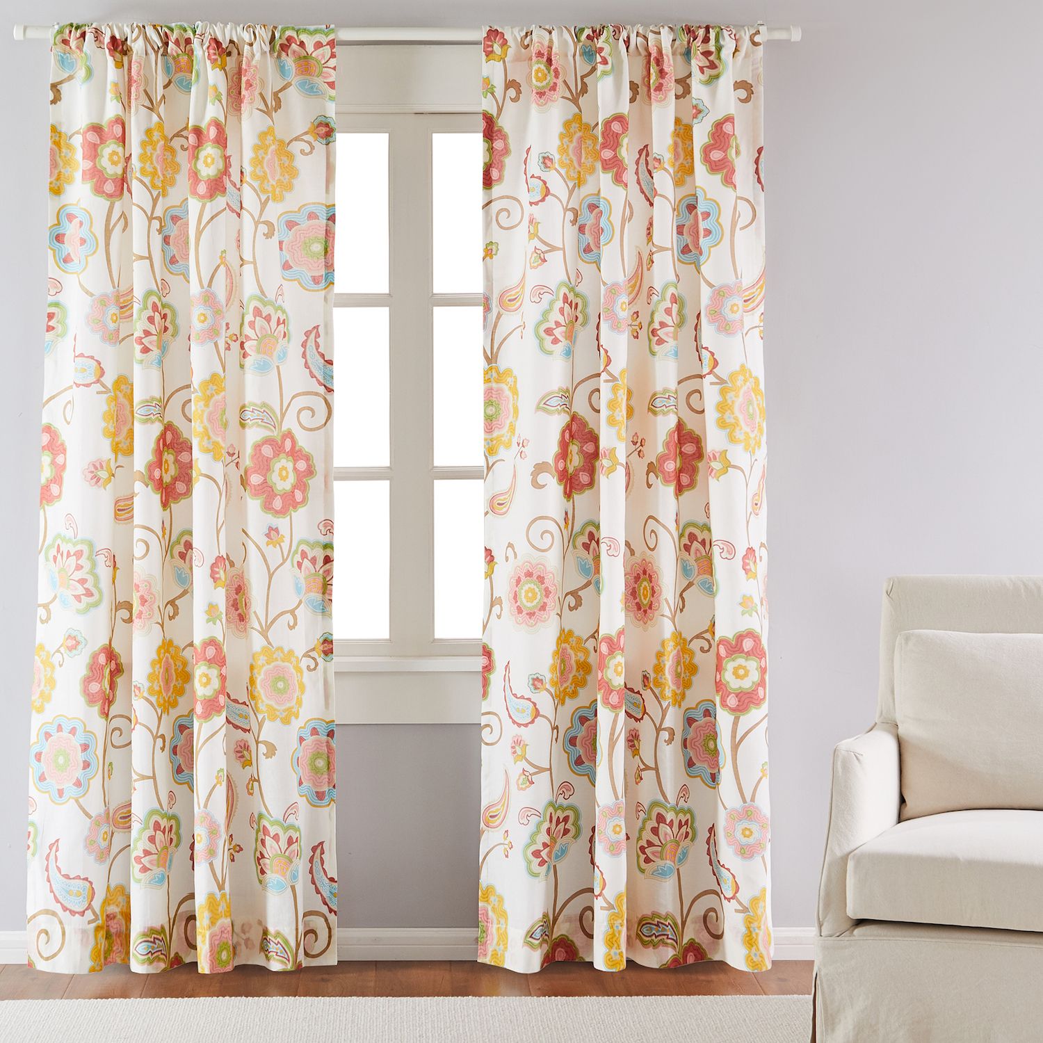 Levtex Home Ashbury Spring 2 Pack Window Curtain Set   4548657