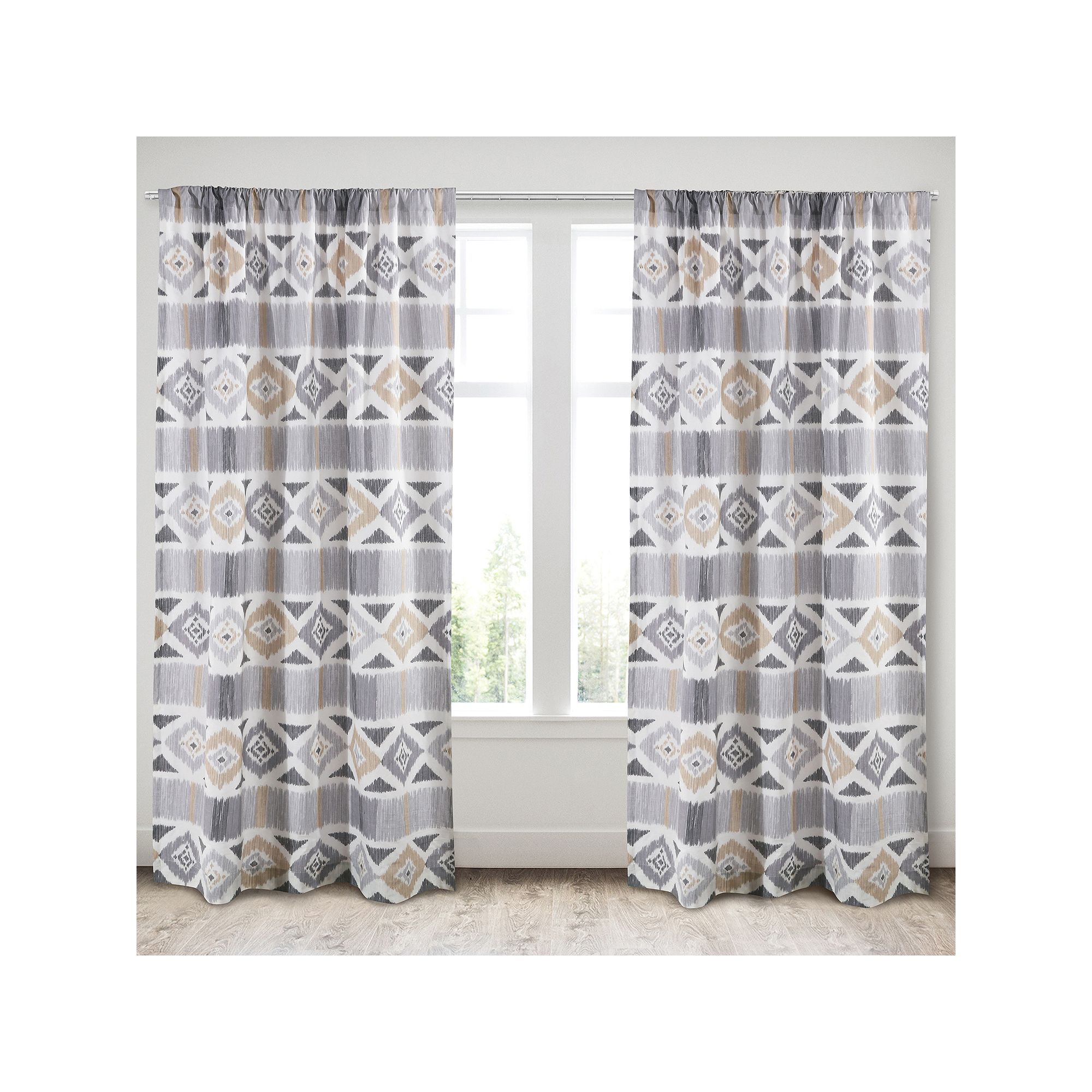 Levtex Home Santa Fe 2-pack Window Curtain Set, Gray