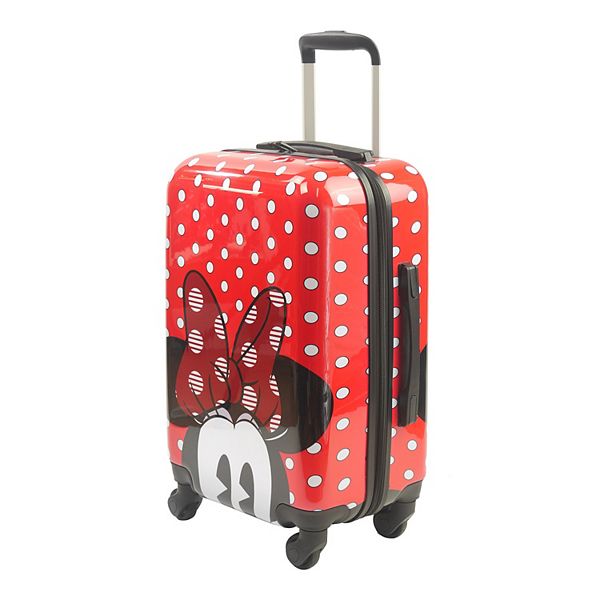 Disney Playful Minnie Mouse Molded Hardside Expandable 21 Spinner, Black